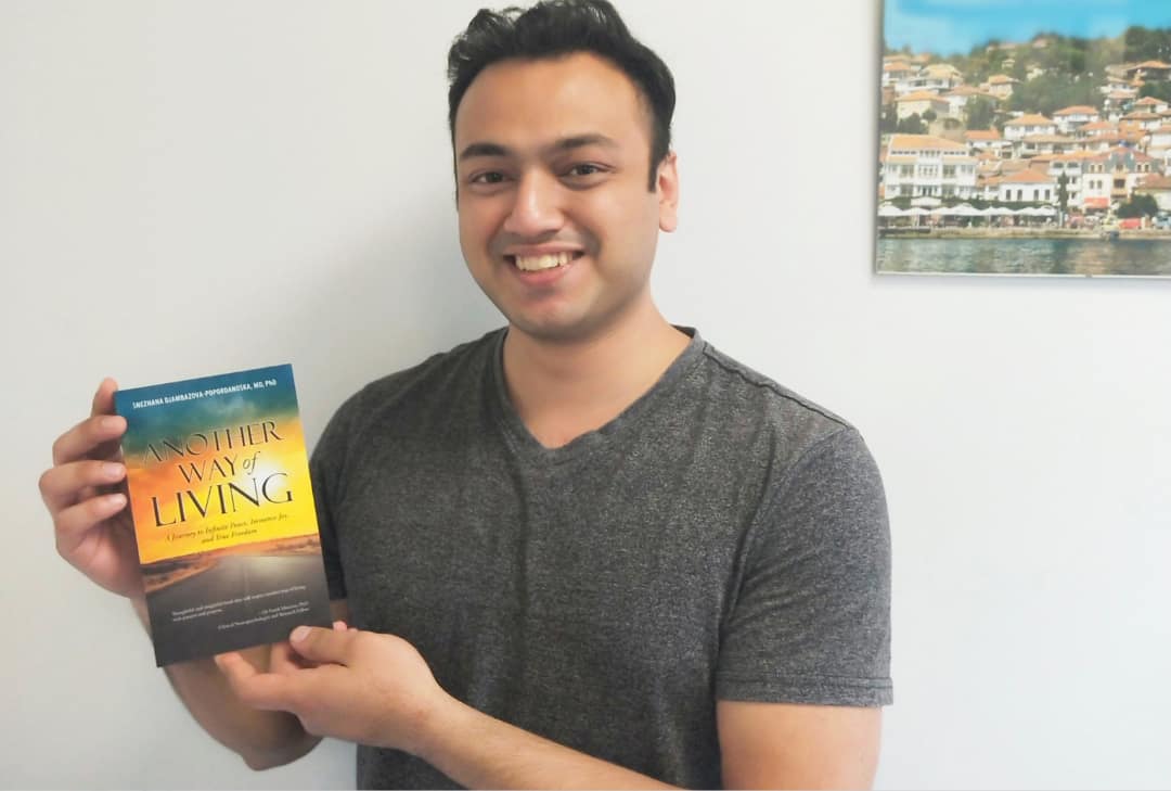 photo of my book and sanij